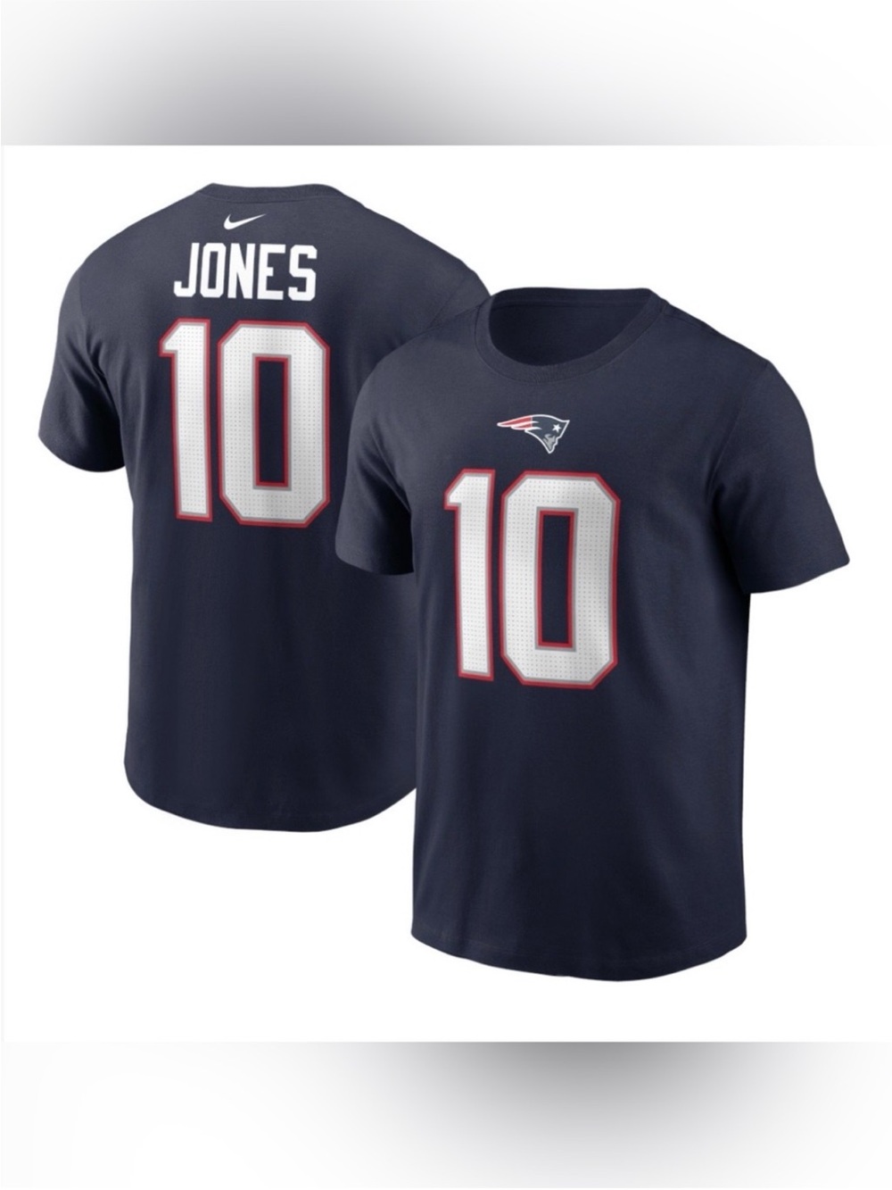 Men's Mac Jones Navy New England Patriots 2021 NFL Draft First Round T-Shirt